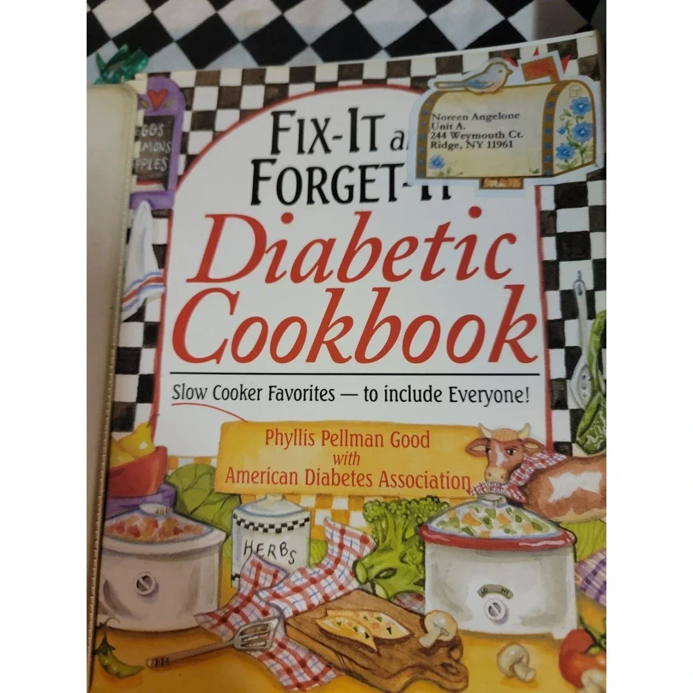 Vintage Cookbook Lot of 3 Community Recipes Diabetic Slow Cooker Binder
